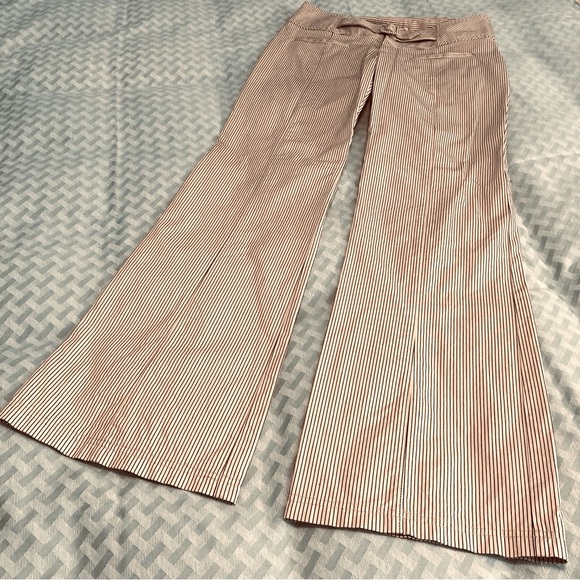 Nanette Lepore Vintage Ivory Mid Rise Wide Leg Pants Size 4 - Picture 3 of 9